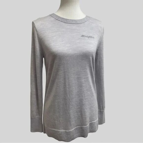Banana Republic Extra Fine Merino Wool Crewneck Sweater. Womens Small. Blue grey - Picture 1 of 8